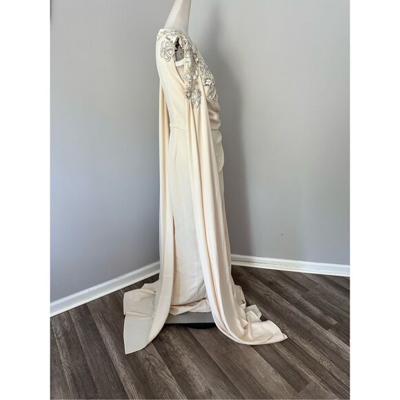 Zuhair Murad Embroidered Cady Cape Gown SIZE 8 $4950 - Picture 13 of 16